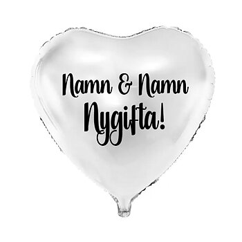 Ballong med valfria namn  - "Nygifta"