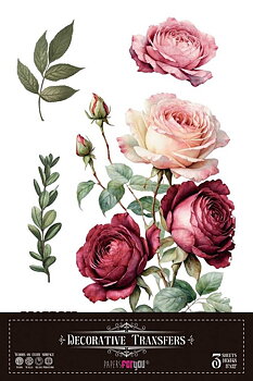 Rosé 8x12 Inch Decor Transfers (3ark),  20.32 × 30.48 cm, Transfers, Papers For You