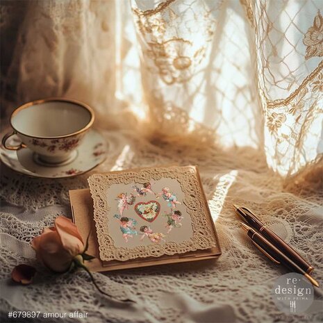 Amour Affair,  15x30cm, Decor Transfers (3ark), Re-Design with Prima - 3