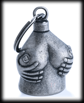 Oh lala Angel bell / Guardian bell smycke i grått rostfritt stål.