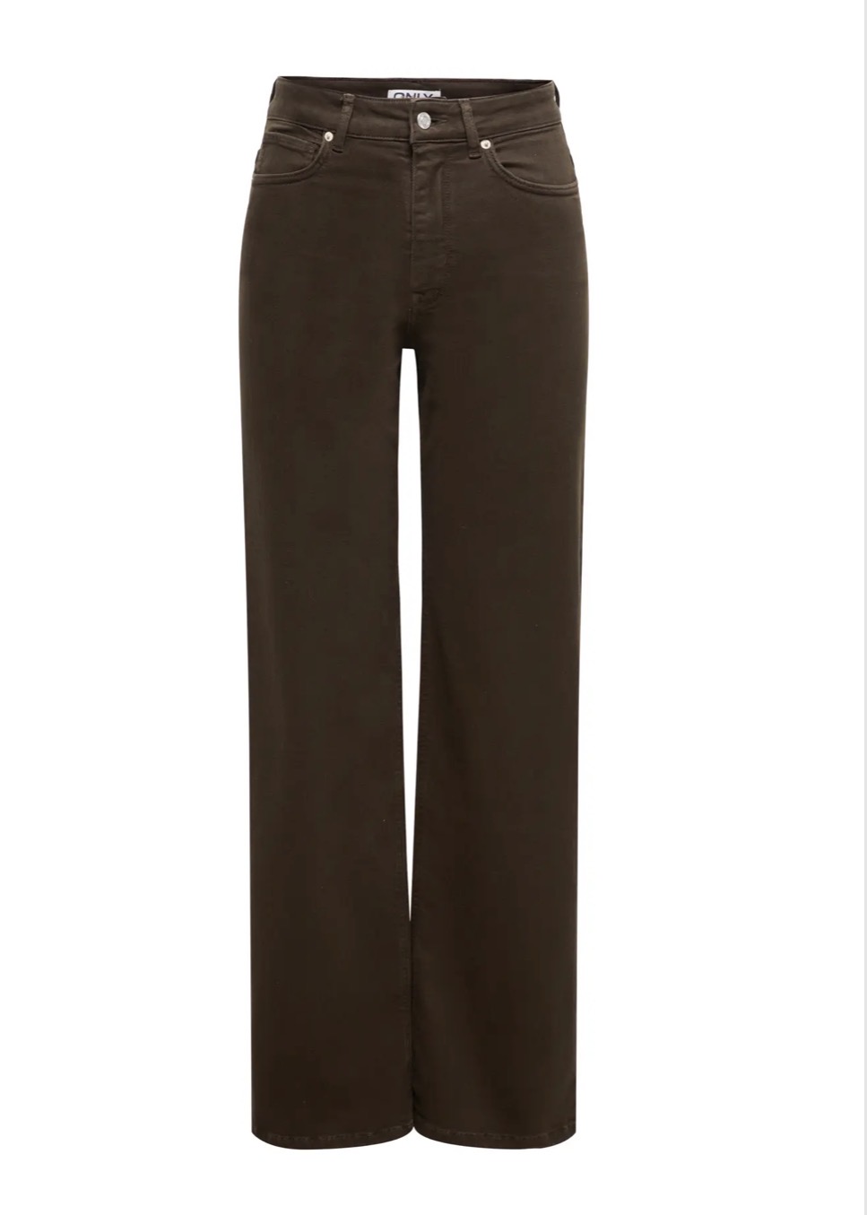 Only Madison Blush High Waist Wide Dark Brown Denim - 2