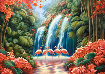 Flamingo Paradise, puslespil med 500 brikker (B-54190)