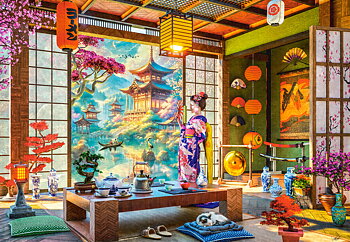 Japan Tea Room, puslespil med 1000 brikker (C-105571)