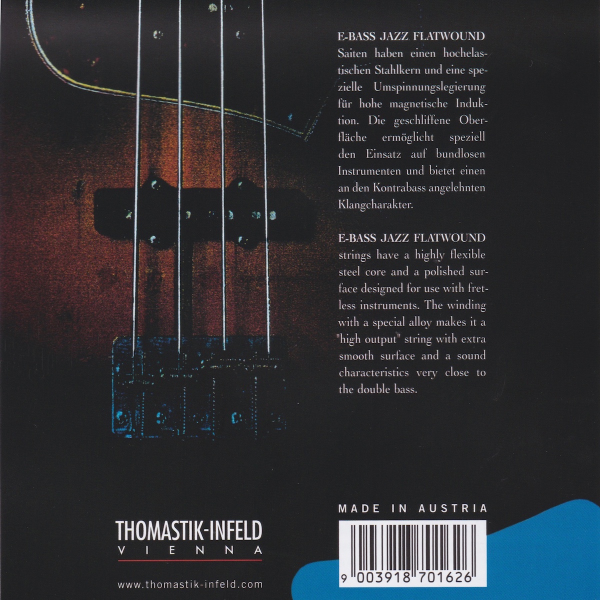Thomastik-Infeld JF364 Jazz Flatwound Super Long Bass-strenger 044-096 - 2