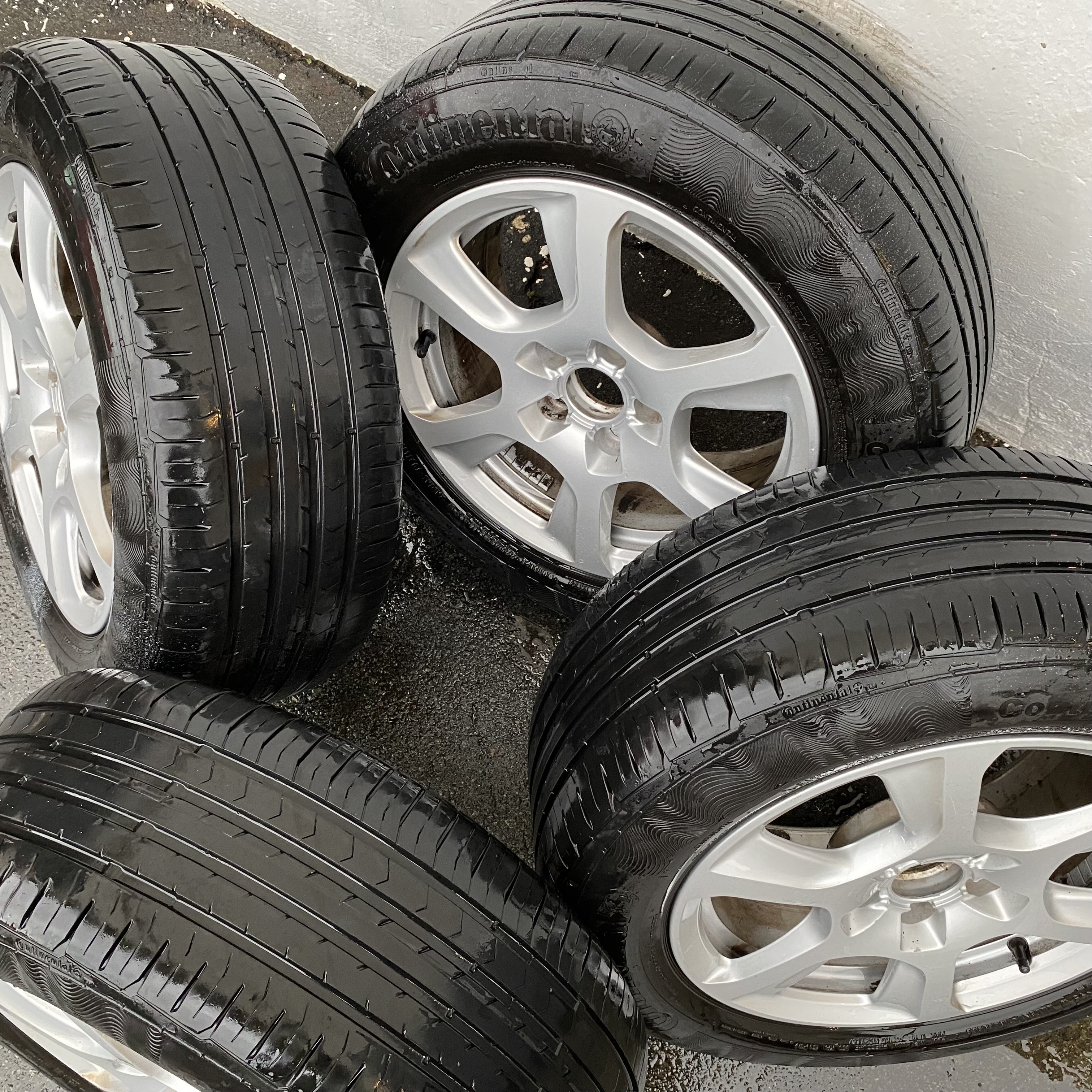 Kompletta Sommarhjul | 16" AUDI A4 8KO601025F | 5x112 7.5x16 ET45 66.6 + 225/55 R16 95W Continental Conti Premium Contact 5 | V03-2018 | 5.3mm | 5.3m | 5.1mm | 5.1mm  - 4