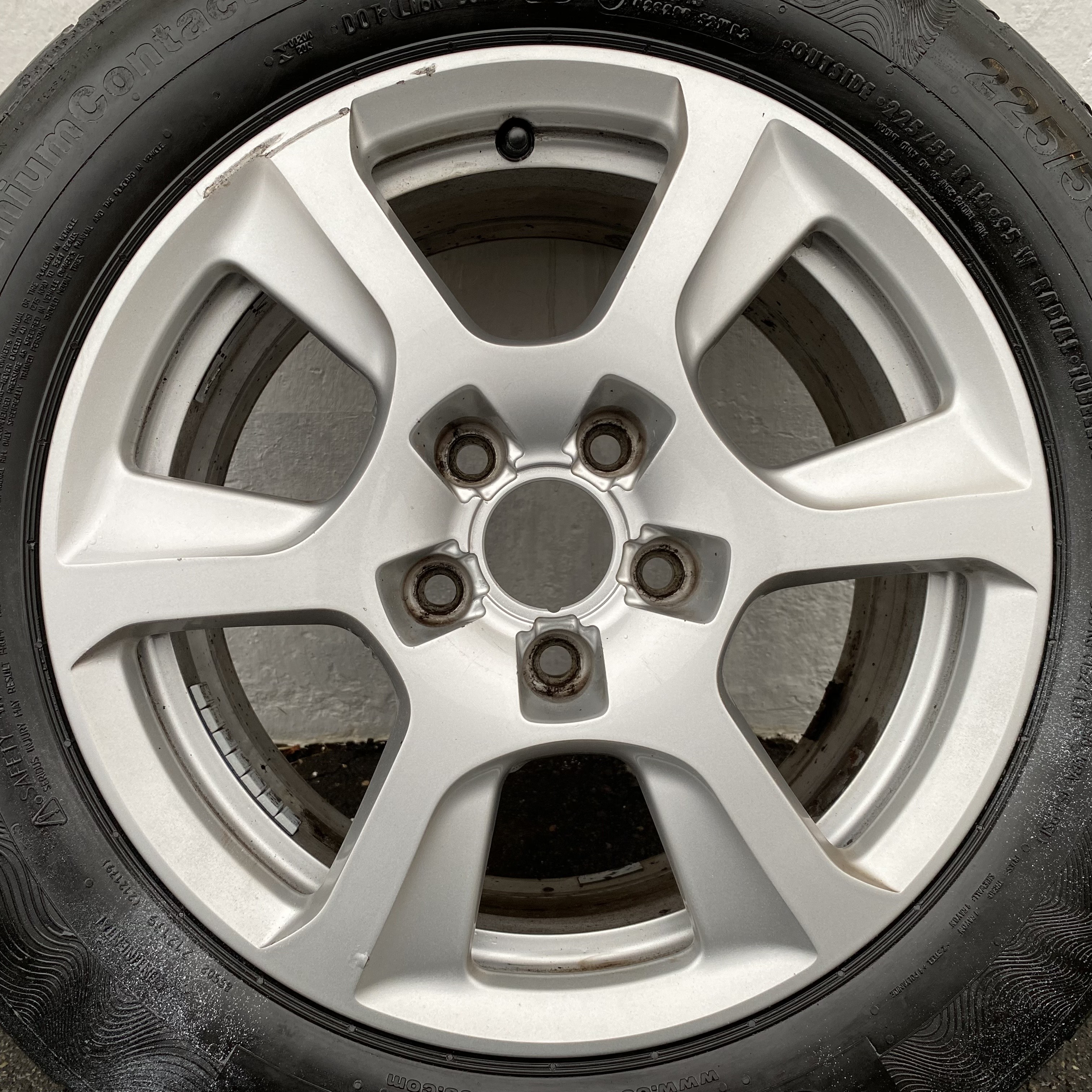 Kompletta Sommarhjul | 16" AUDI A4 8KO601025F | 5x112 7.5x16 ET45 66.6 + 225/55 R16 95W Continental Conti Premium Contact 5 | V03-2018 | 5.3mm | 5.3m | 5.1mm | 5.1mm  - 11