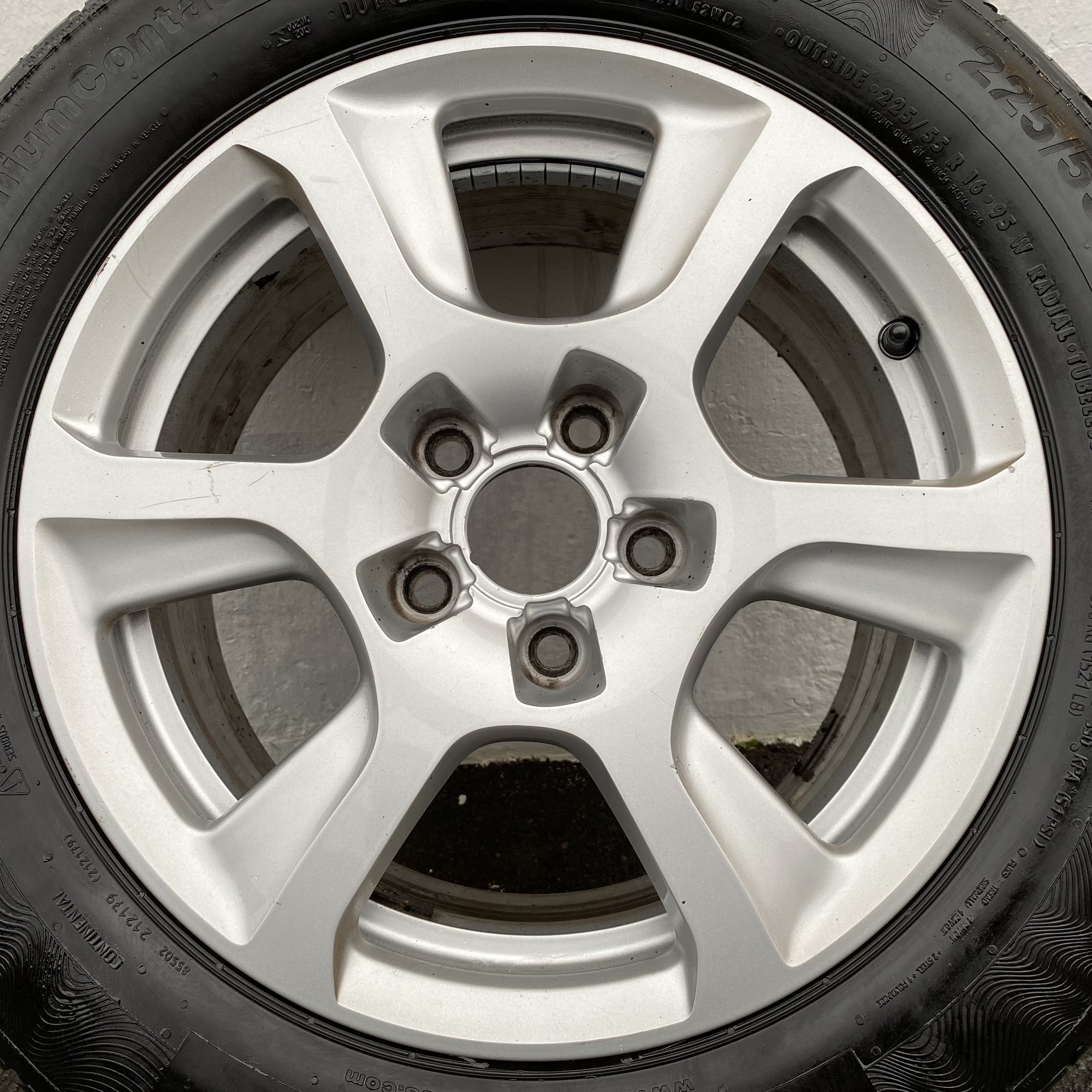 Kompletta Sommarhjul | 16" AUDI A4 8KO601025F | 5x112 7.5x16 ET45 66.6 + 225/55 R16 95W Continental Conti Premium Contact 5 | V03-2018 | 5.3mm | 5.3m | 5.1mm | 5.1mm  - 17