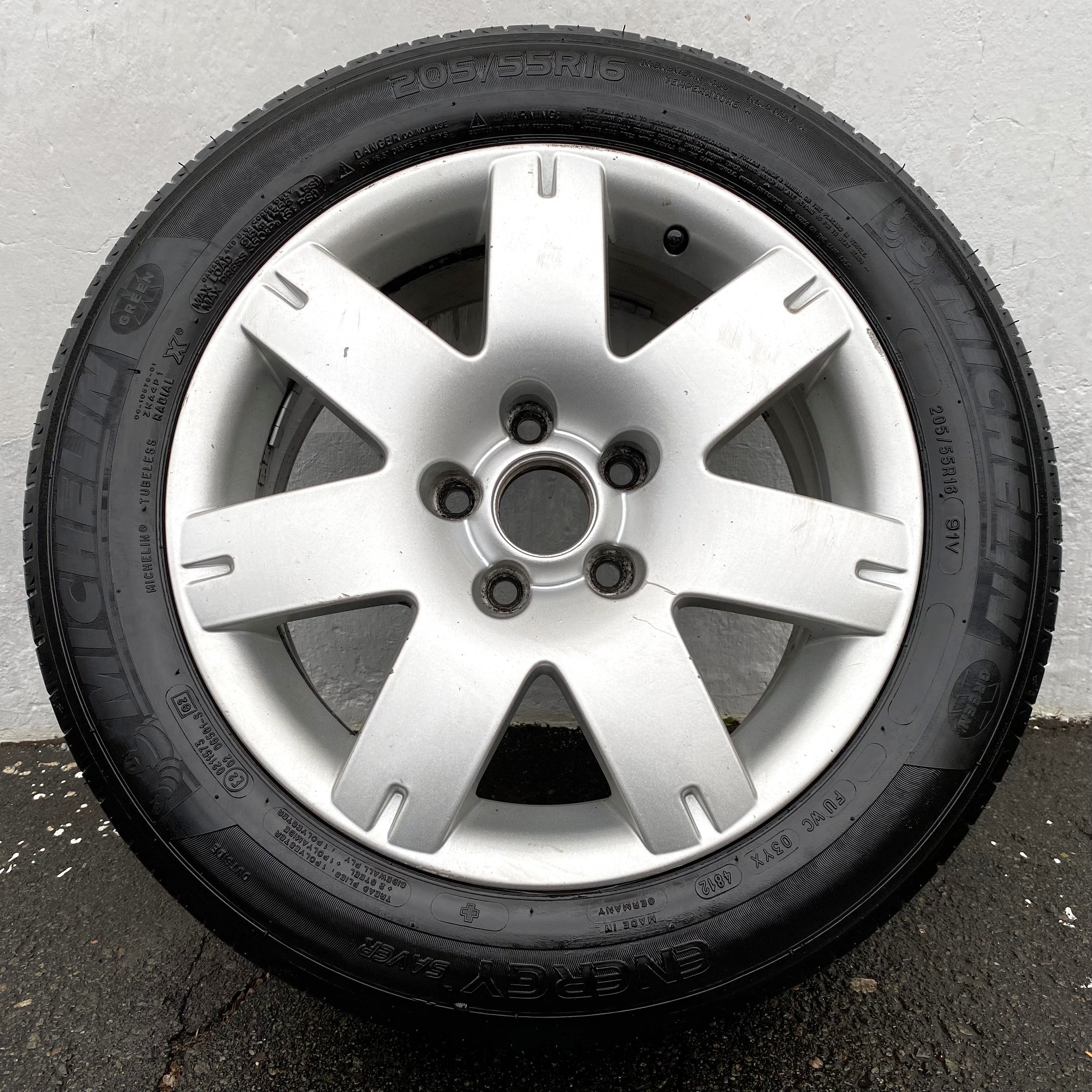 Kompletta Sommarhjul | 16" VW Passat 7 Spoke 3B0601025L | 5x112 7x16 ET37 57.1 + 205/55 R16 91V Michelin Energy Saver | V48-2012 | 4.3mm | 4.3m | 3.2mm | 3.2mm  - 10