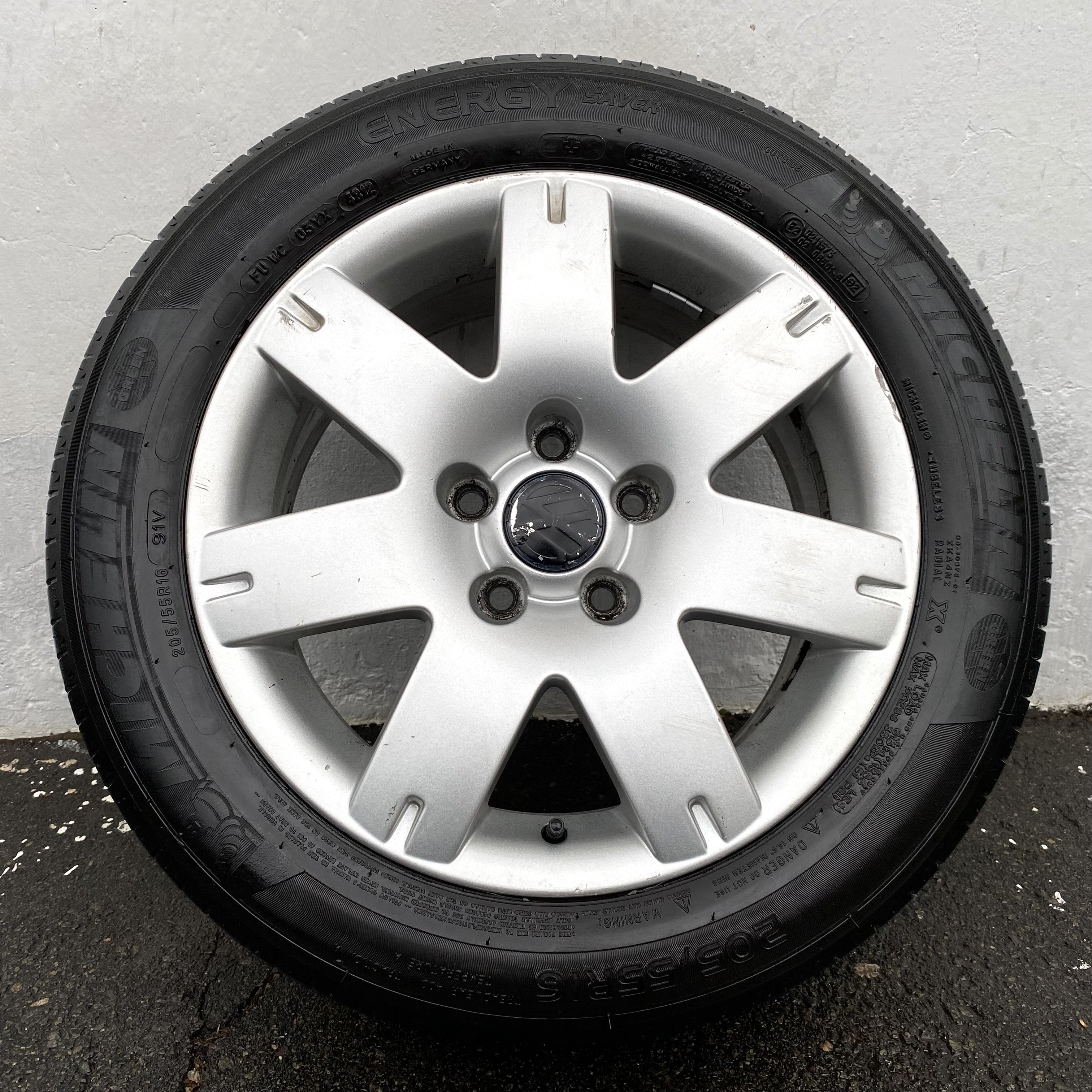 Kompletta Sommarhjul | 16" VW Passat 7 Spoke 3B0601025L | 5x112 7x16 ET37 57.1 + 205/55 R16 91V Michelin Energy Saver | V48-2012 | 4.3mm | 4.3m | 3.2mm | 3.2mm  - 13