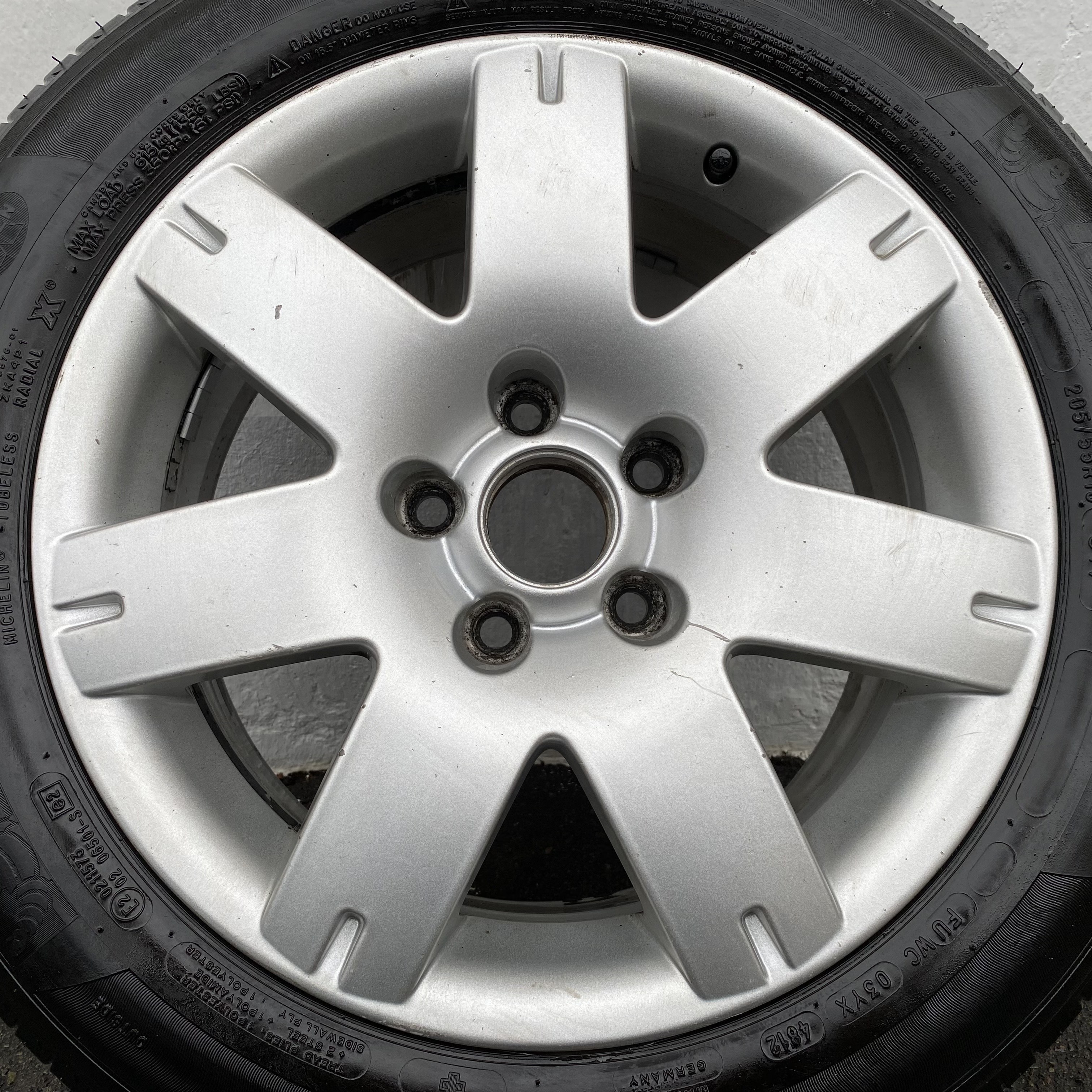 Kompletta Sommarhjul | 16" VW Passat 7 Spoke 3B0601025L | 5x112 7x16 ET37 57.1 + 205/55 R16 91V Michelin Energy Saver | V48-2012 | 4.3mm | 4.3m | 3.2mm | 3.2mm  - 11