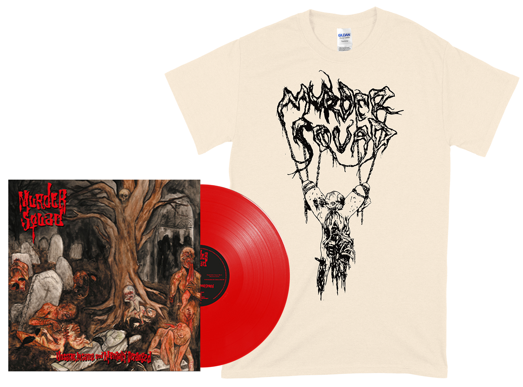 MURDER SQUAD - Unsane, Insane... LP + Hanging Mother T-shirt BUNDLE (PRE-ORDER)
