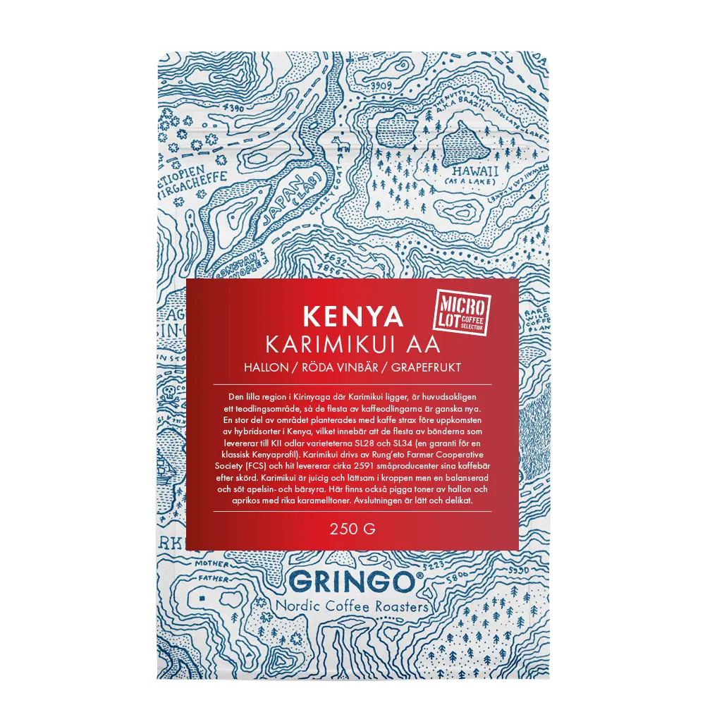 Gringo Nordic - Karimikui AA - Kenya - Mellanrostade hela kaffebönor - 250g