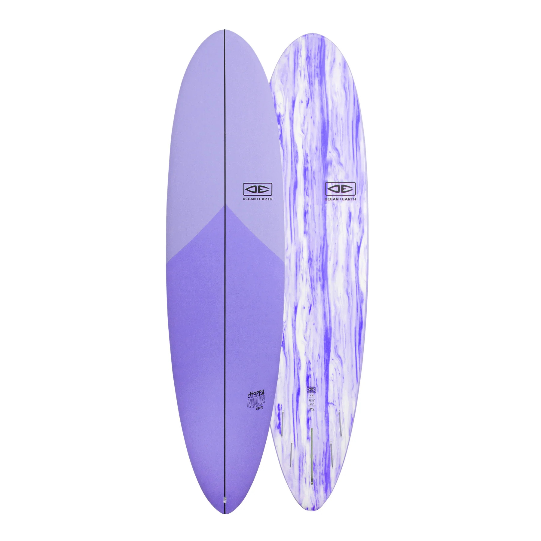 Ocean & Earth Happy Hour Epoxy Soft 7'6" Surfbräda Violet