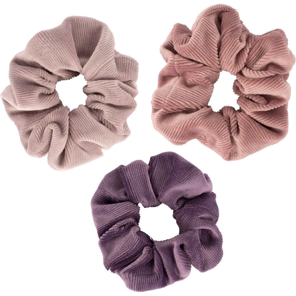 Scrunchies i sammet 3-pack hårsnoddar