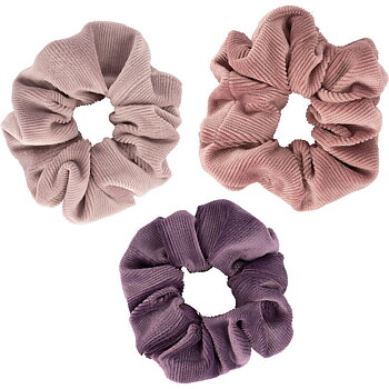 Scrunchies i sammet 3-pack hårsnoddar