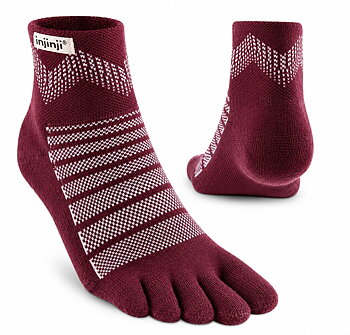 Injinji Outdoor Midweight Mini-Crew Wool Garnet