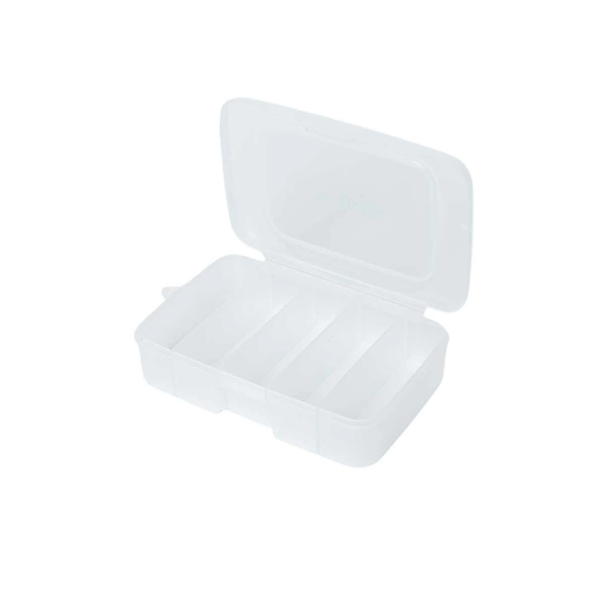 A tackle box from Armada that easily fits in your pocket. Five dividers make it easy to keep your spoons, spinners, small jigs, or accessories organized.