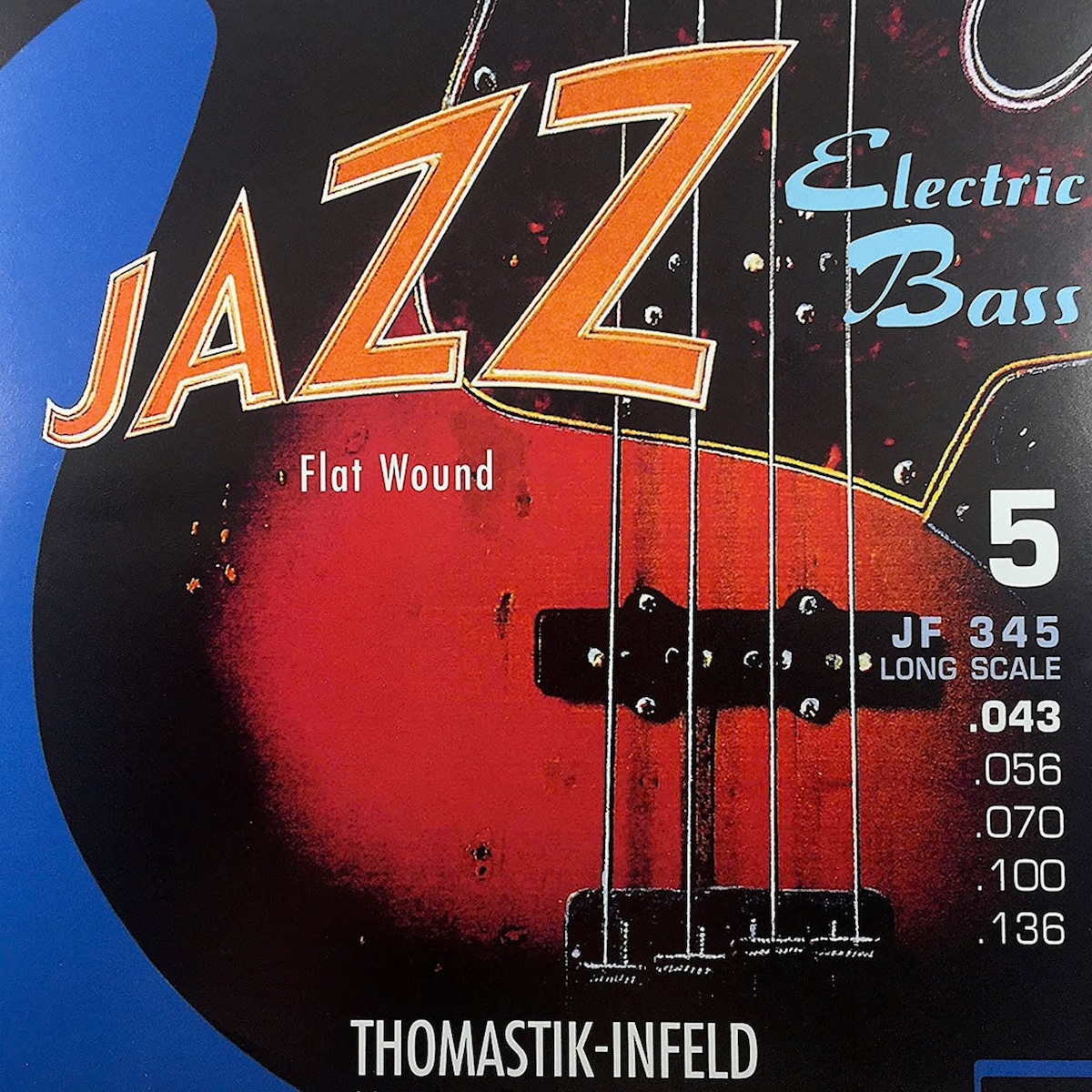 Thomastik-Infeld JF345 Jazz Flatwound Bass-strenger 043-136 (5-string)