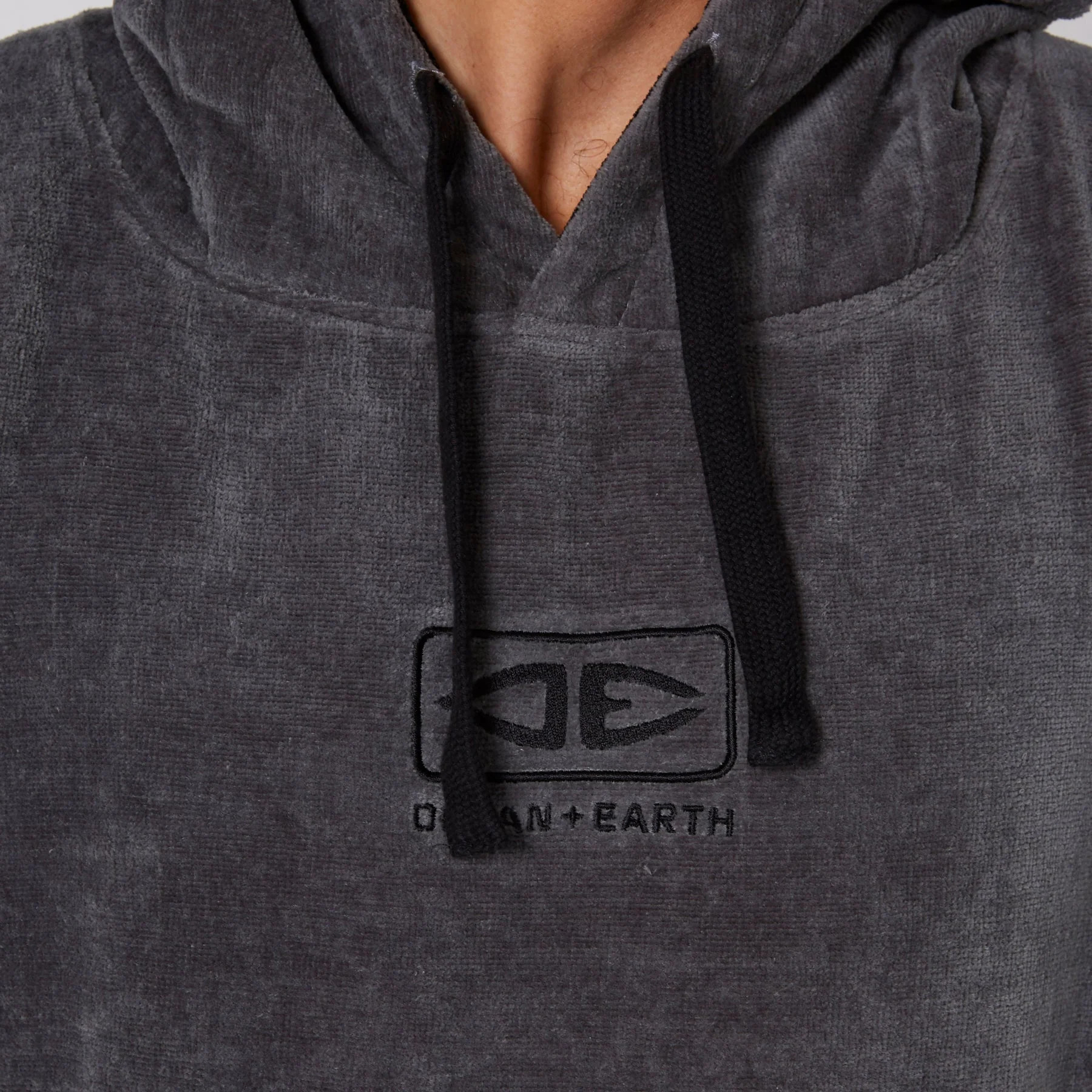 Ocean & Earth Day Break Hooded Poncho Charcoal - 4