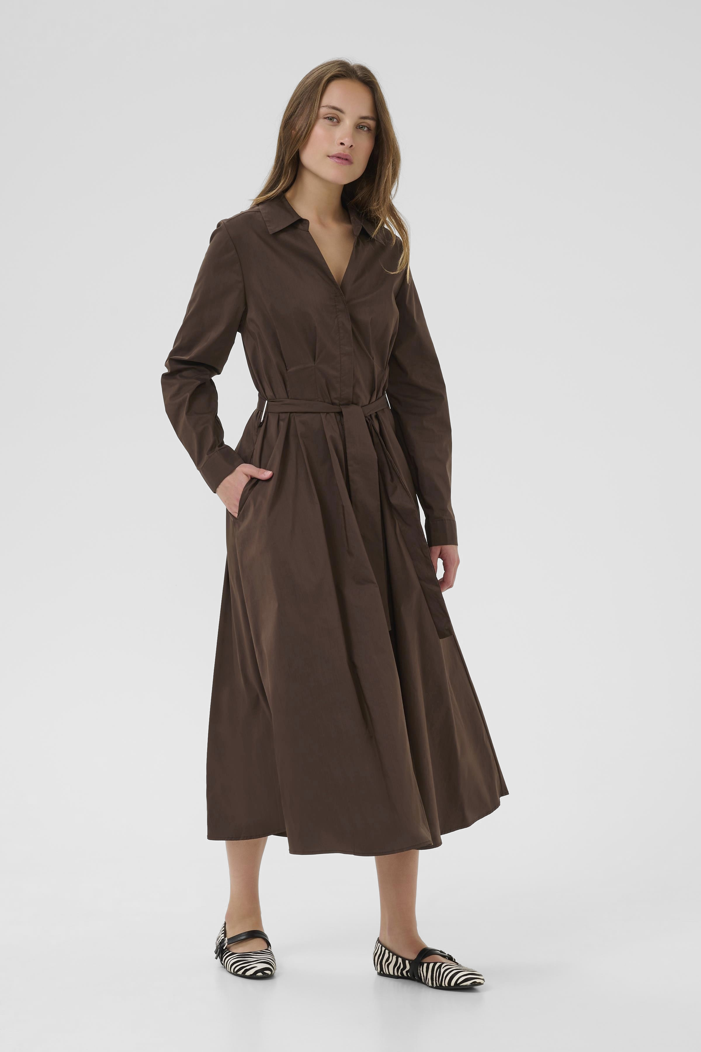 CUelna Antoinett Dress Coffee Bean Brun klänning