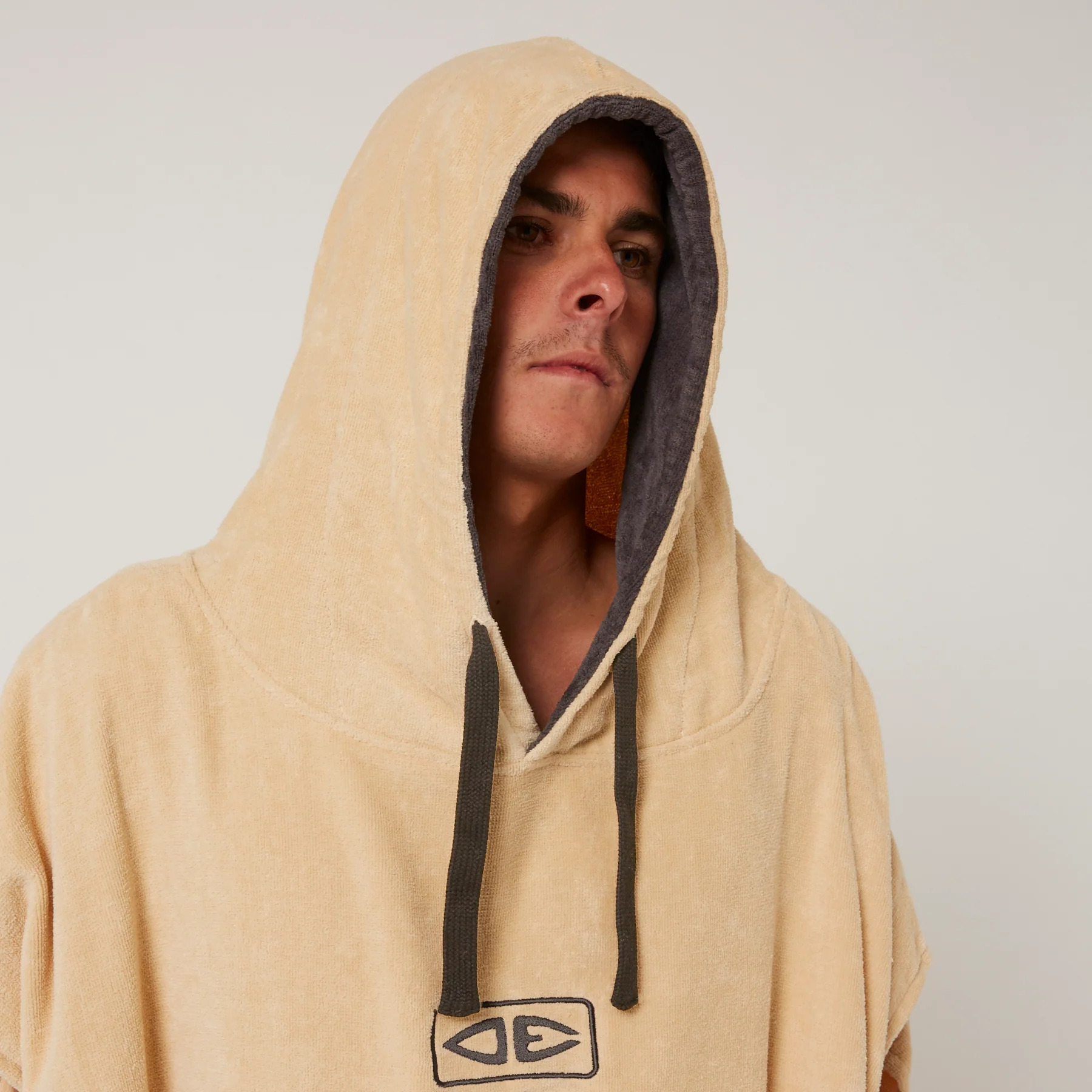Ocean & Earth Day Break Hooded Poncho Beige - 3