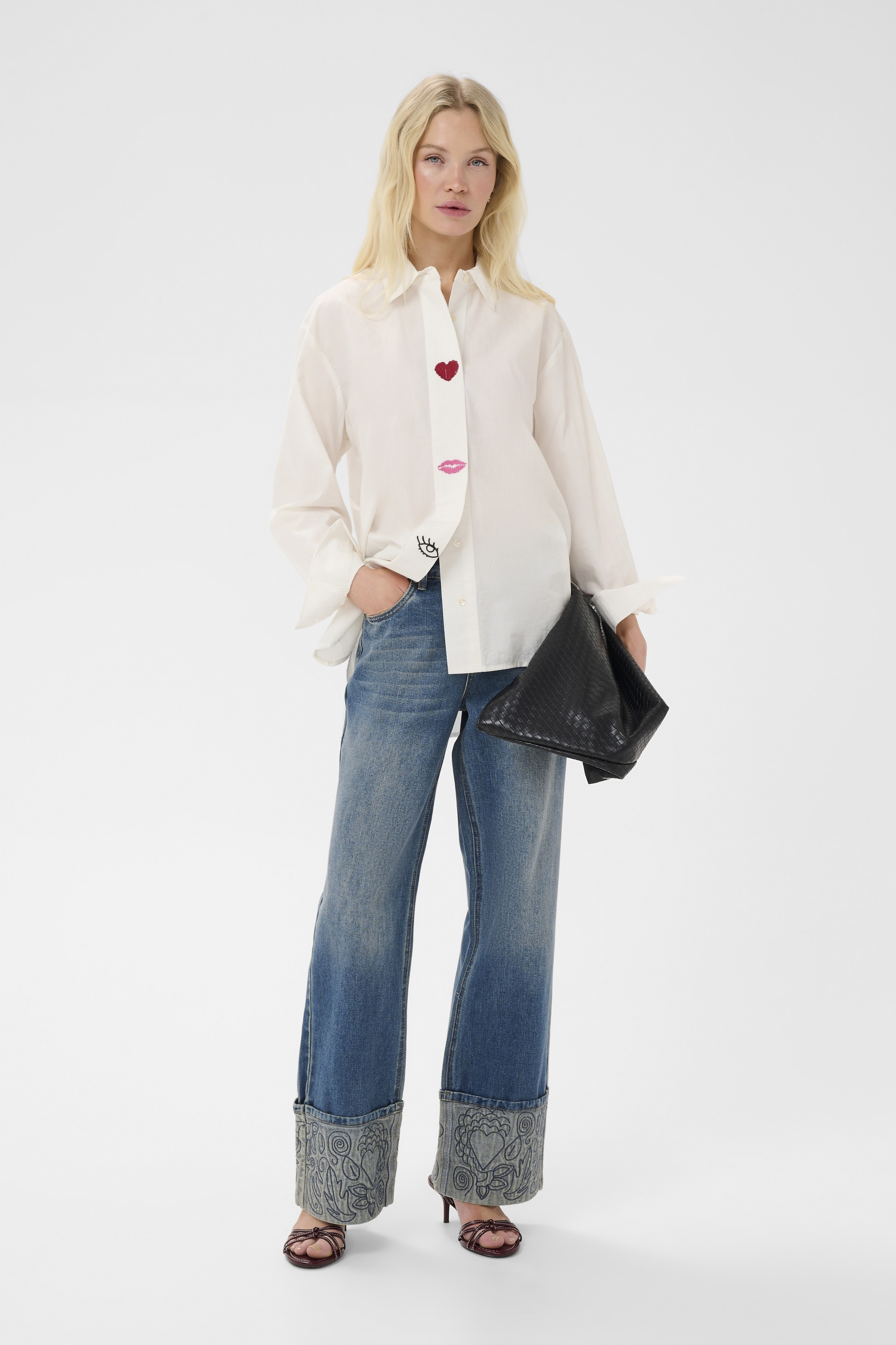 CUodette Shirt Spring Gardenia Vit skjorta med brodyr - 5