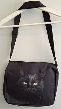 Väska "Svart väska med svart katt"