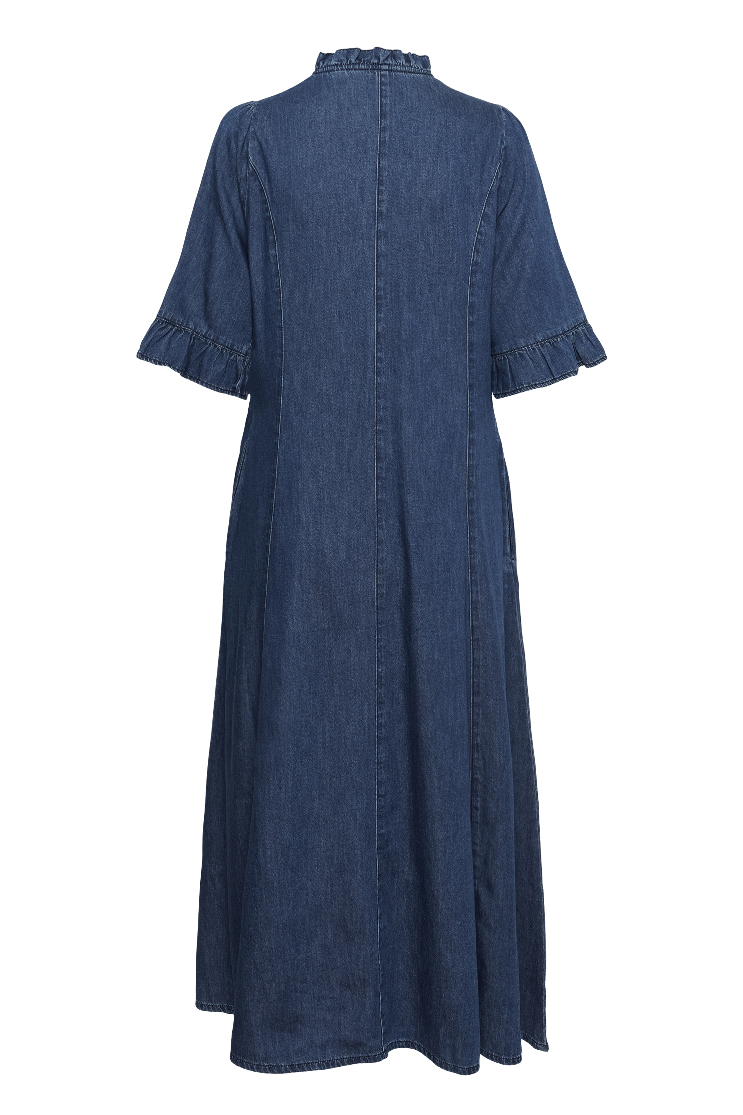 CUmaxi Fitted Arpa Dress  Dark Blue Wash  Lång jeansklänning - 3