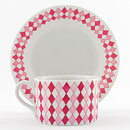  Raija Uosikkinen (Pajazzo 1954) Coffee Cup with Pink Harlequin Decor 9 cm  [Sample Images]