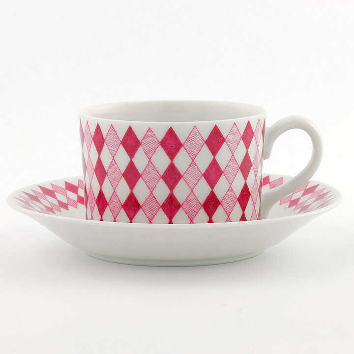  Raija Uosikkinen (Pajazzo 1954) Coffee Cup with Pink Harlequin Decor 9 cm  [Sample Images]