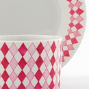  Raija Uosikkinen (Pajazzo 1954) Coffee Cup with Pink Harlequin Decor 9 cm  [Sample Images]
