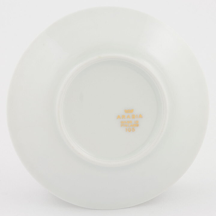 ライヤ・ウオシッキネン  Pajazzoシリーズ  茶色いダイヤ柄のコーヒーカップソーサー  9cm  1954年  [サンプル画像]  [送料無料]