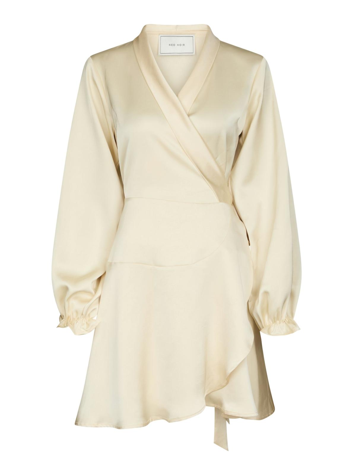 Neo Noir Colbie  Heavy Sateen Dress, Light Yellow