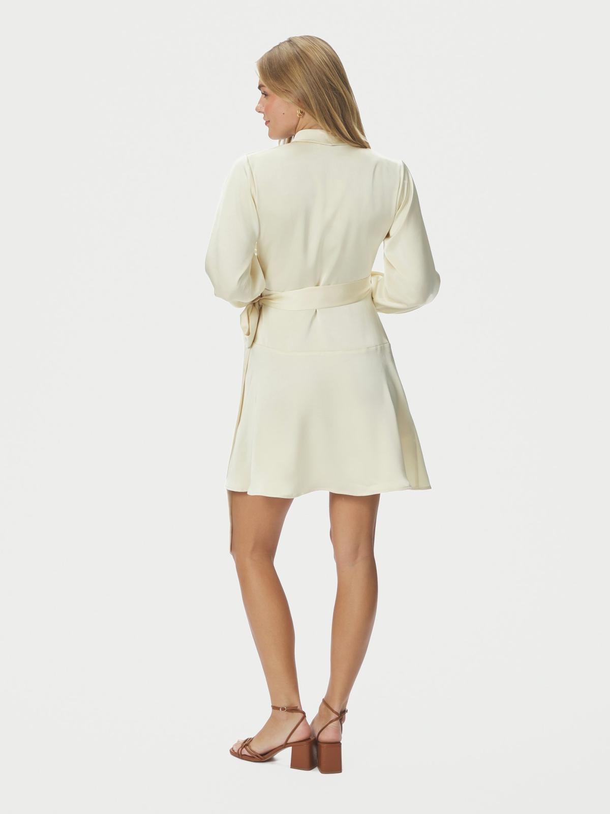 Neo Noir Colbie  Heavy Sateen Dress, Light Yellow - 4