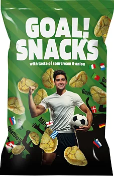 Packers Brand Fotbollsnacks Sourcream & Onion 75g 20st