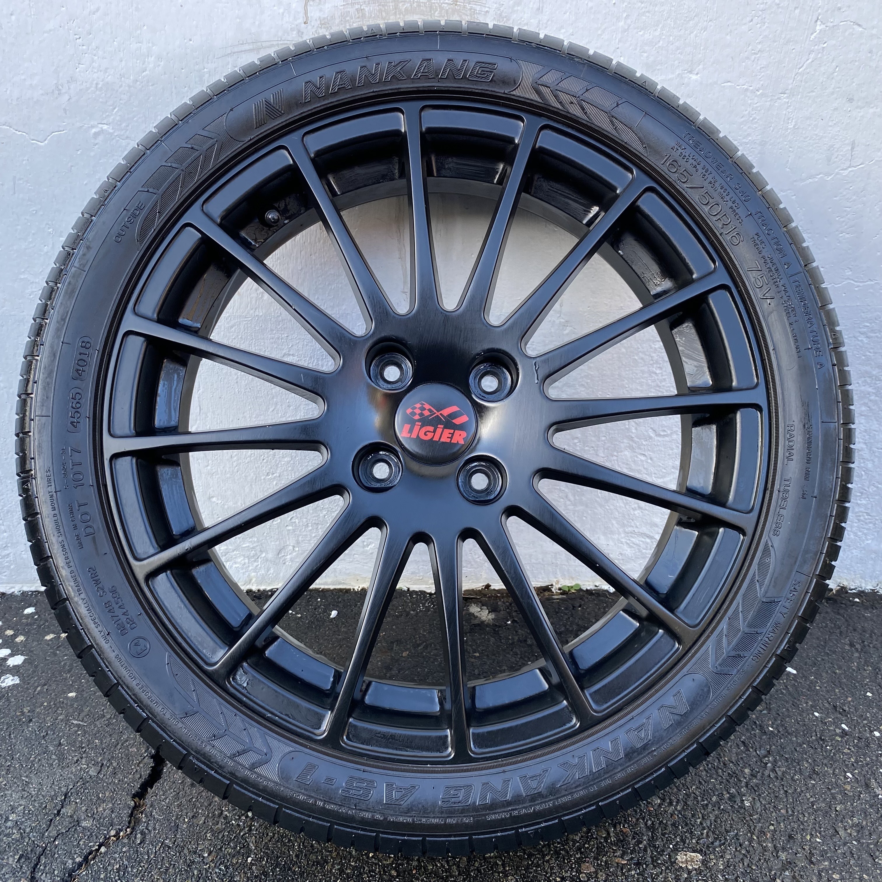 Kompletta Sommarhjul | 16" LIGIER 1412640 | 4x100 4.5x16 ET18 + 165/50 R16 75V Nankang AS-1 | V40-2018 | 4.2mm | 4.2m | 0.0mm | 0.0mm  - 8