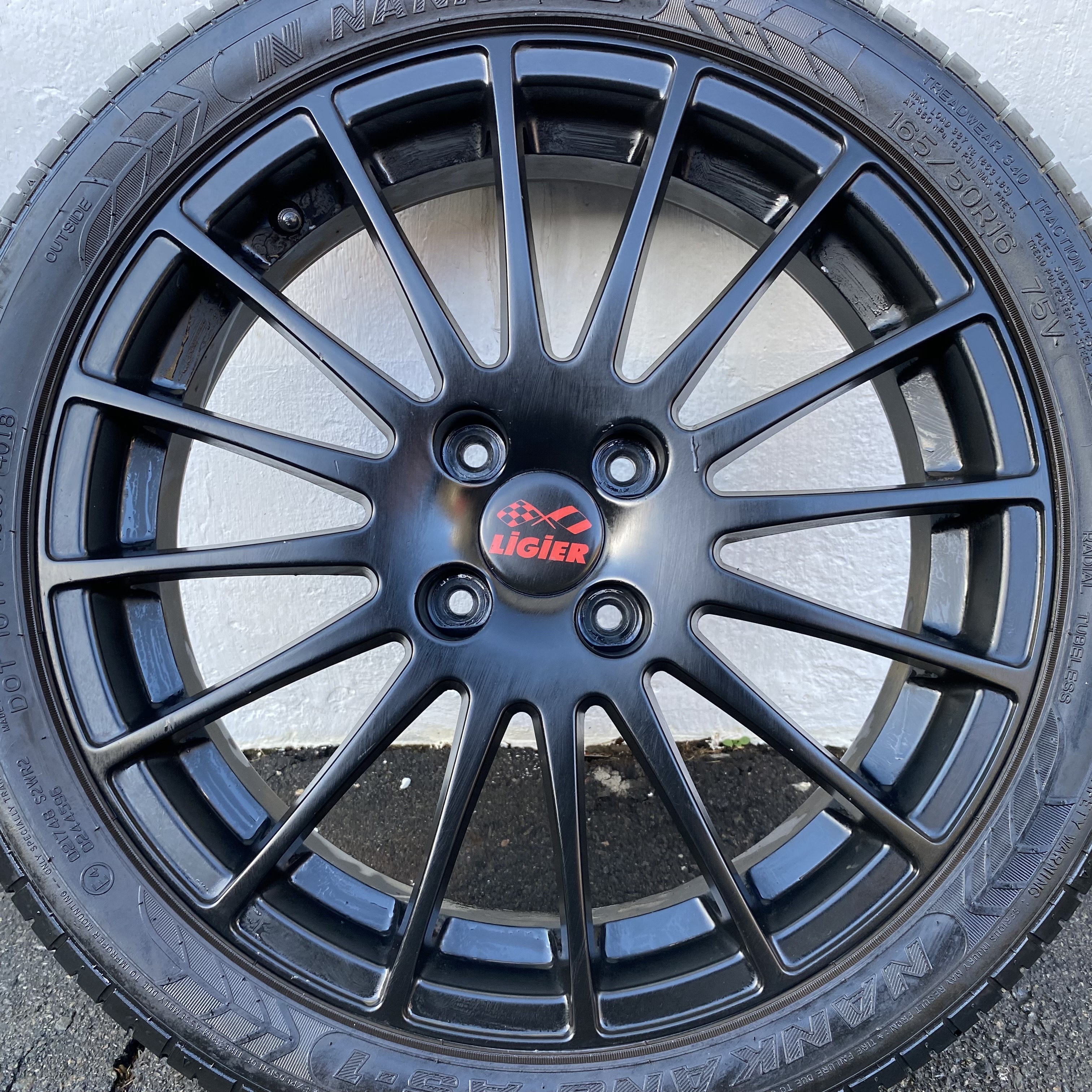 Kompletta Sommarhjul | 16" LIGIER 1412640 | 4x100 4.5x16 ET18 + 165/50 R16 75V Nankang AS-1 | V40-2018 | 4.2mm | 4.2m | 0.0mm | 0.0mm  - 9