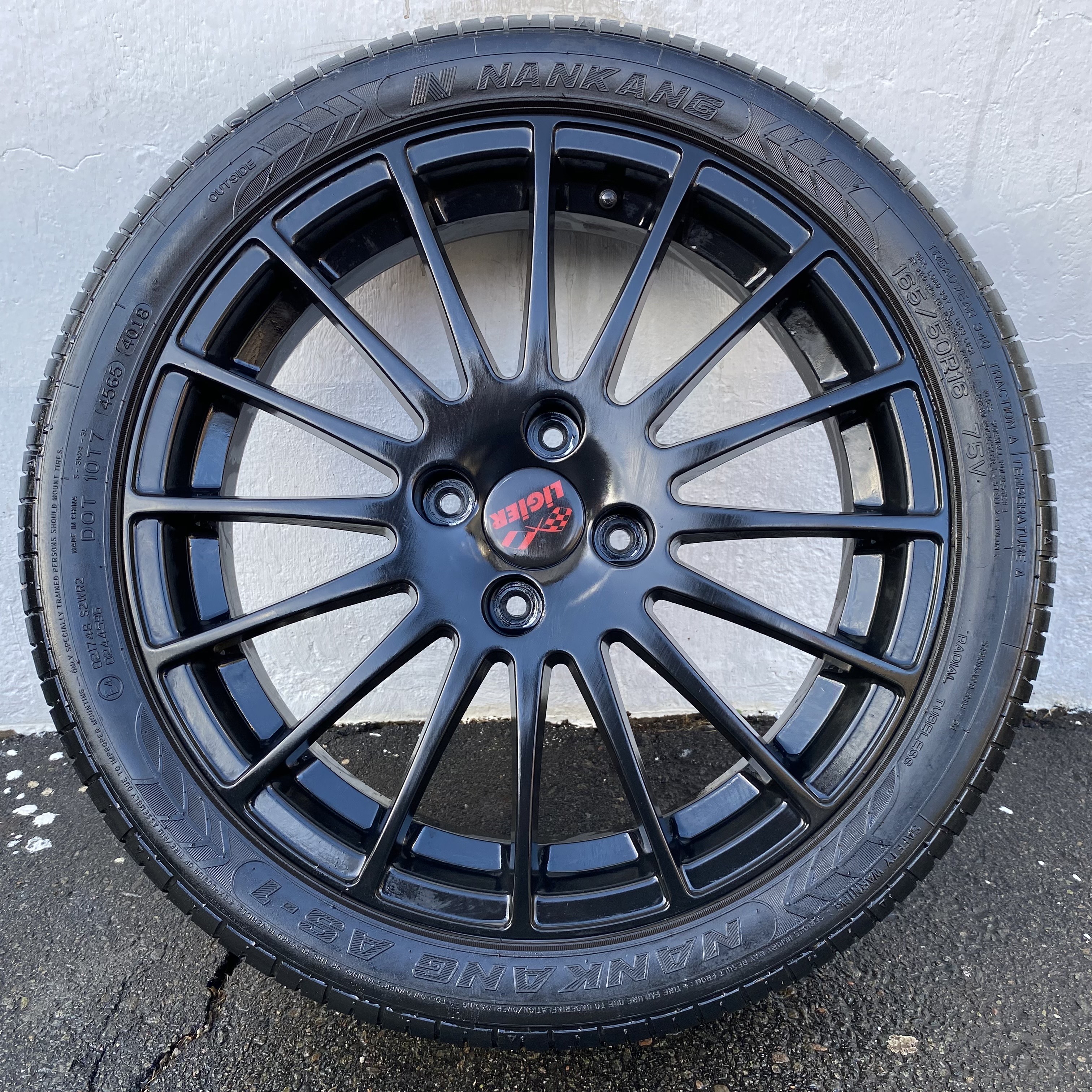 Kompletta Sommarhjul | 16" LIGIER 1412640 | 4x100 4.5x16 ET18 + 165/50 R16 75V Nankang AS-1 | V40-2018 | 4.2mm | 4.2m | 0.0mm | 0.0mm  - 6
