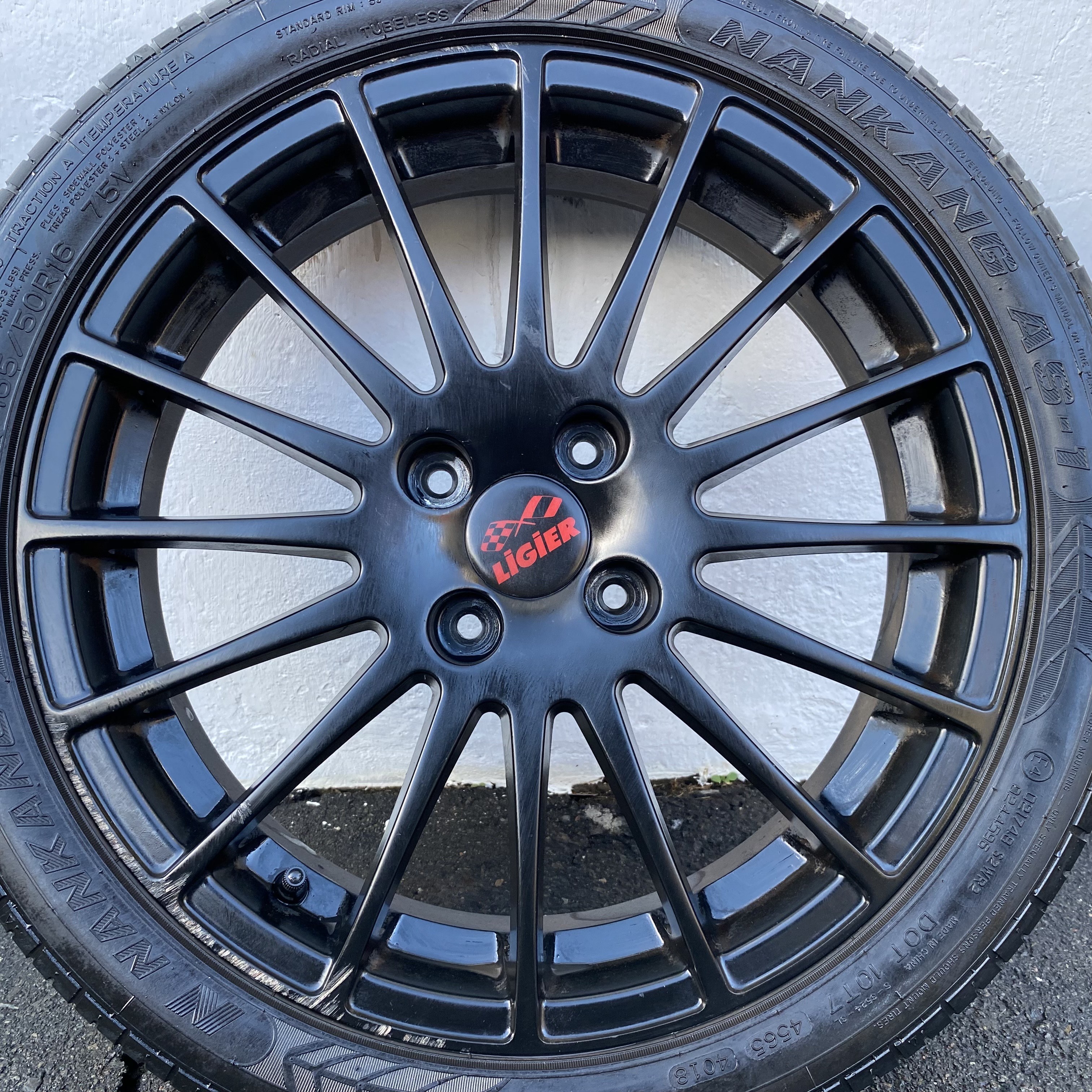 Kompletta Sommarhjul | 16" LIGIER 1412640 | 4x100 4.5x16 ET18 + 165/50 R16 75V Nankang AS-1 | V40-2018 | 4.2mm | 4.2m | 0.0mm | 0.0mm  - 12