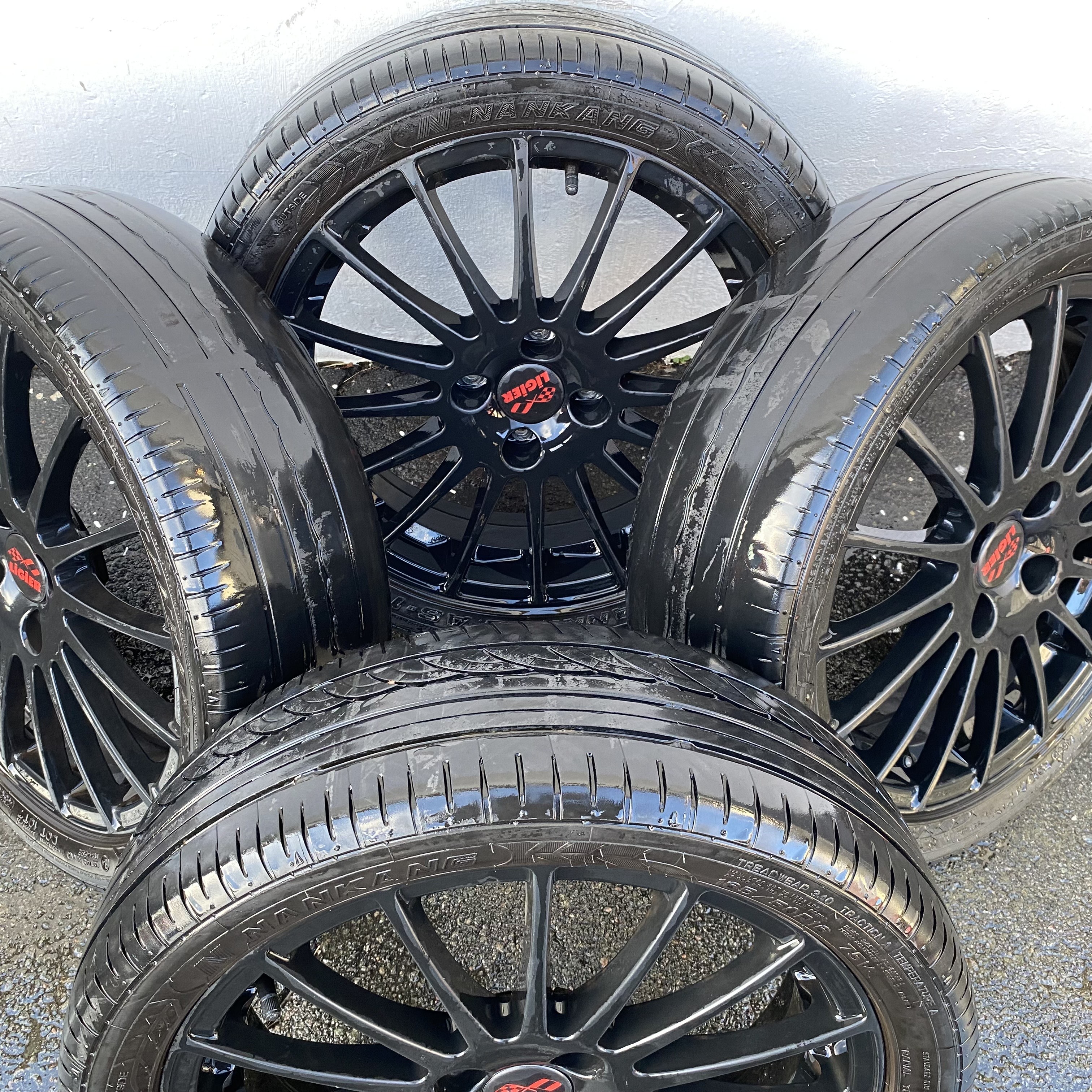 Kompletta Sommarhjul | 16" LIGIER 1412640 | 4x100 4.5x16 ET18 + 165/50 R16 75V Nankang AS-1 | V40-2018 | 4.2mm | 4.2m | 0.0mm | 0.0mm  - 3
