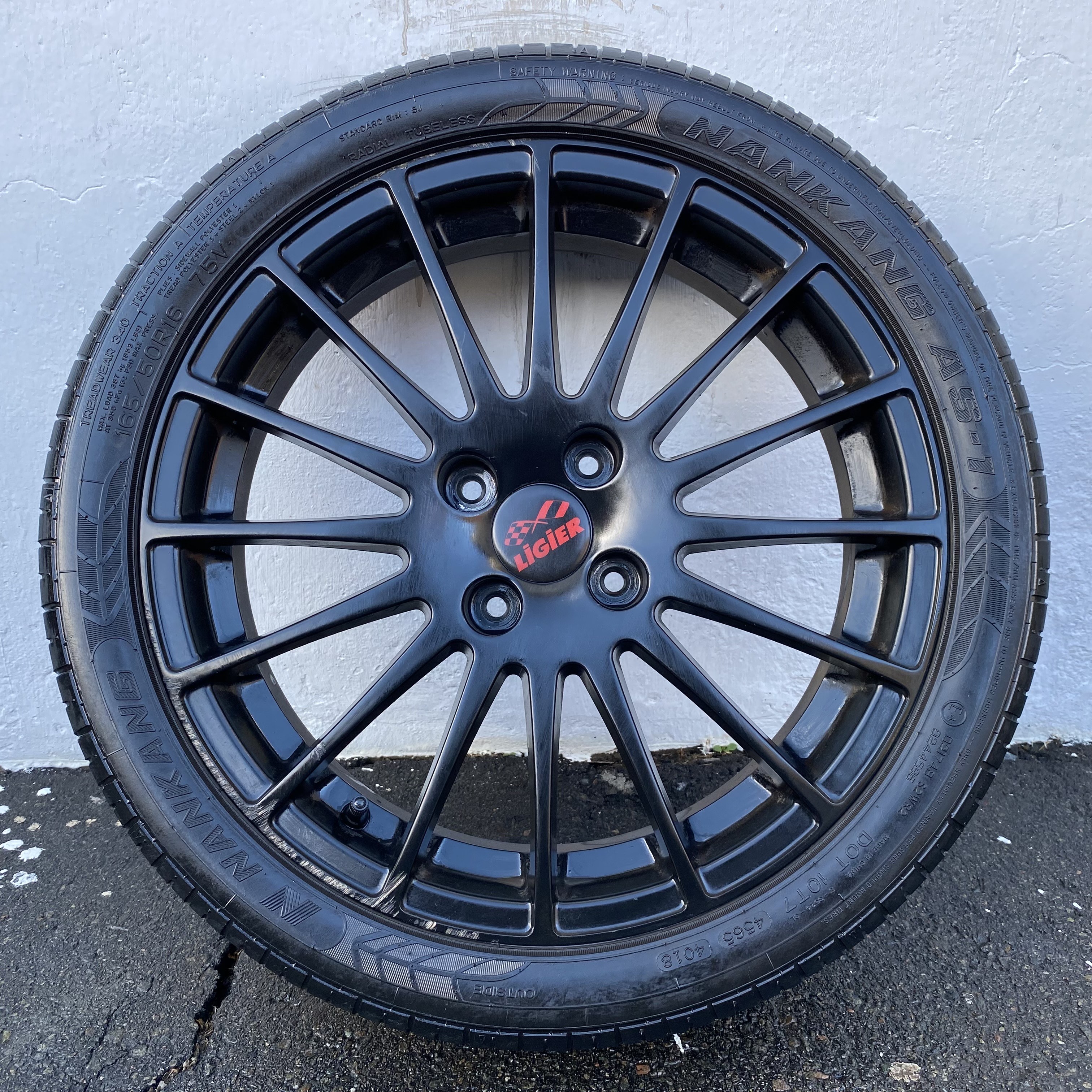 Kompletta Sommarhjul | 16" LIGIER 1412640 | 4x100 4.5x16 ET18 + 165/50 R16 75V Nankang AS-1 | V40-2018 | 4.2mm | 4.2m | 0.0mm | 0.0mm  - 11