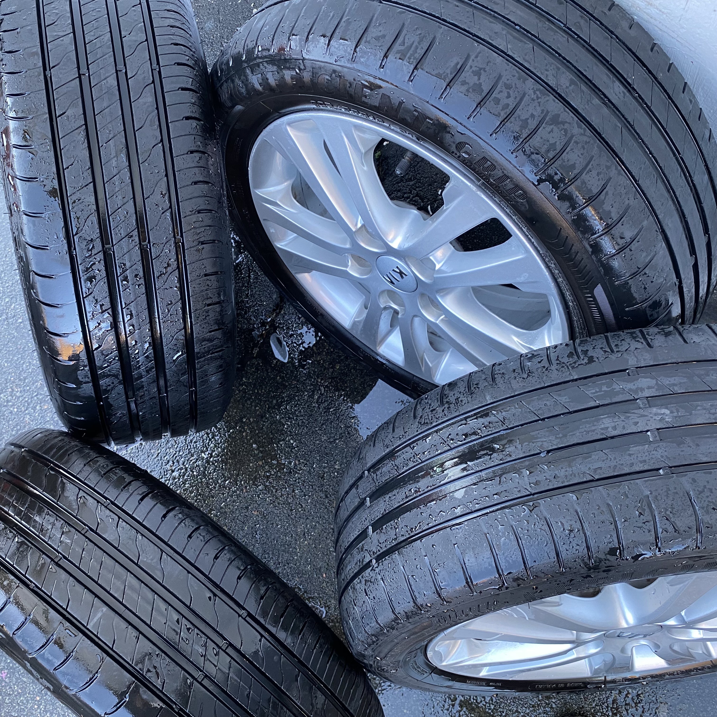Kompletta Sommarhjul | 16" KIA CEED 52910A2220 | 5x114.3 6.5x16 ET50 67.1 + 2 st 205/55 R16 91V Goodyear Efficient Grip Performance 2 | V46-2021 | 7mm | 7mm + 2 st 205/55 R16 91V Goodyear Efficient Grip Performance  | V01-2019 | 3.5mm | 3.5mm - 5