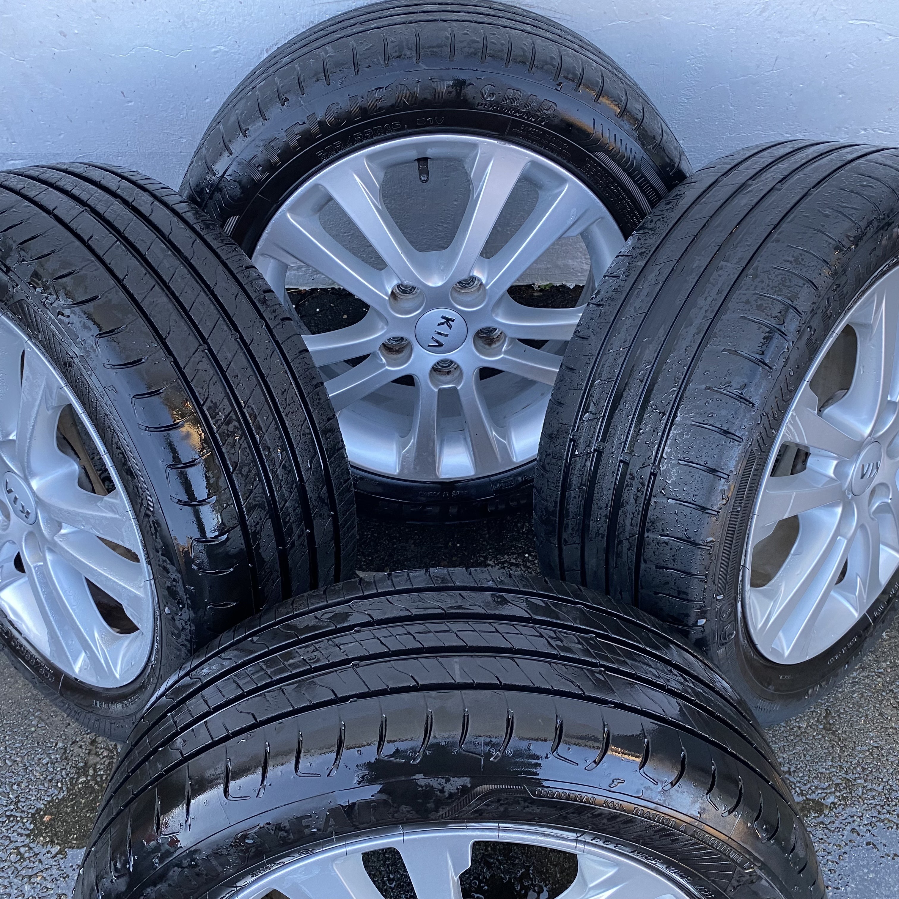 Kompletta Sommarhjul | 16" KIA CEED 52910A2220 | 5x114.3 6.5x16 ET50 67.1 + 2 st 205/55 R16 91V Goodyear Efficient Grip Performance 2 | V46-2021 | 7mm | 7mm + 2 st 205/55 R16 91V Goodyear Efficient Grip Performance  | V01-2019 | 3.5mm | 3.5mm - 3