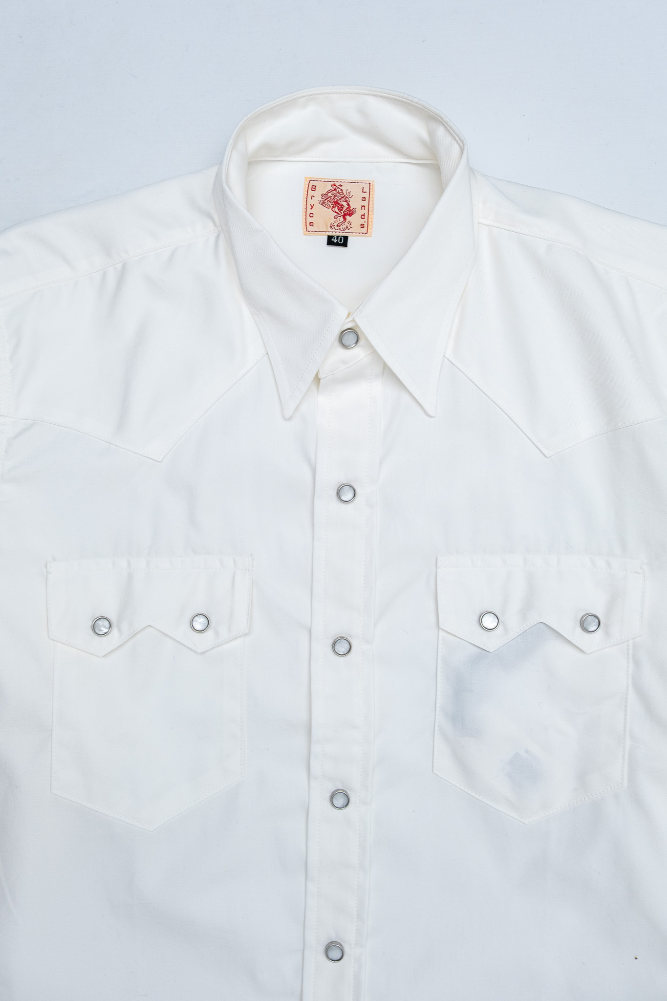 Bryceland’s - Sawtooth Westerner Shirt Lighter Twill White - 3
