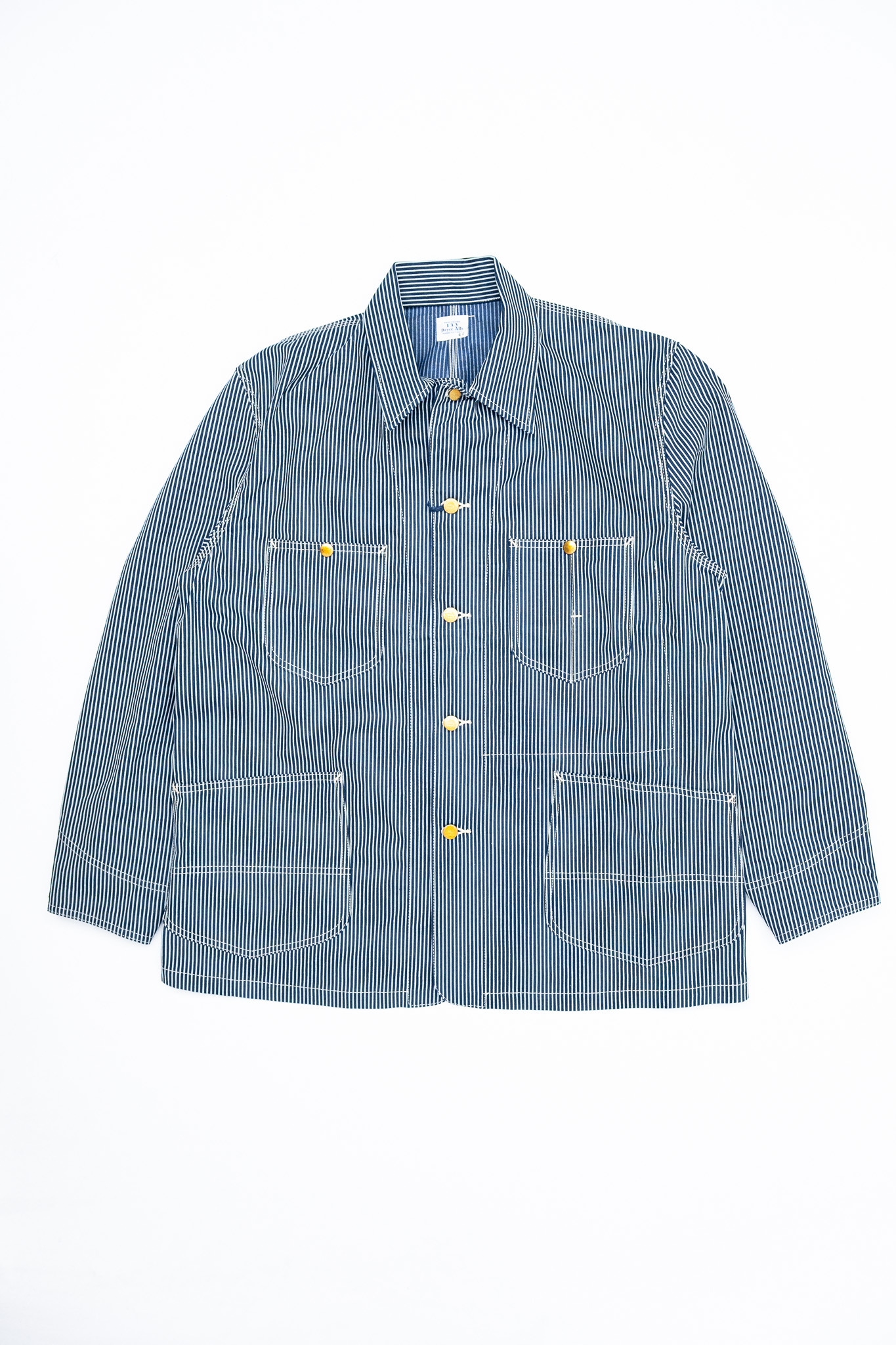 Bryceland’s - Chore Coat Hickory Stripe White/Blue - 2
