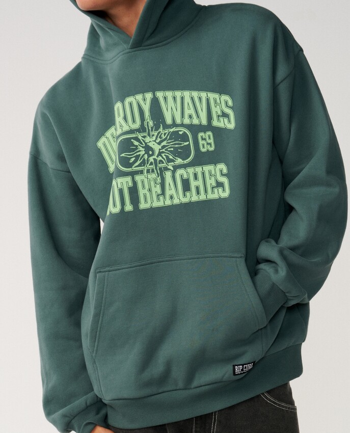 Rip Curl hoodie Disorder muted green - 5