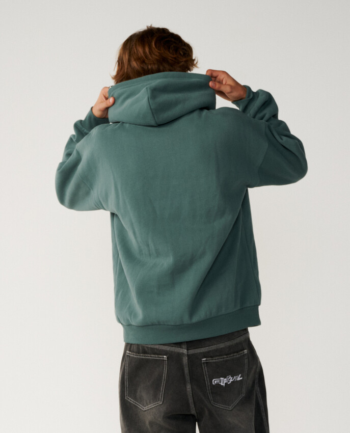 Rip Curl hoodie Disorder muted green - 7