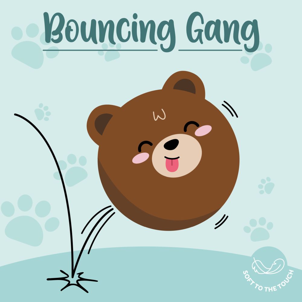 Bouncy ball, Teddy Bear, Bouncing gang, studsboll - 2