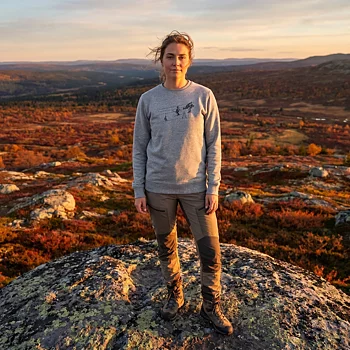 Sweatshirt Crewneck Skidåkare Unisex Grå
