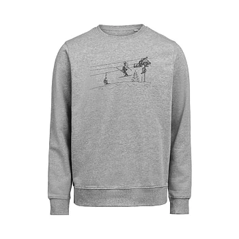 Sweatshirt Crewneck Skidåkare Unisex Grå